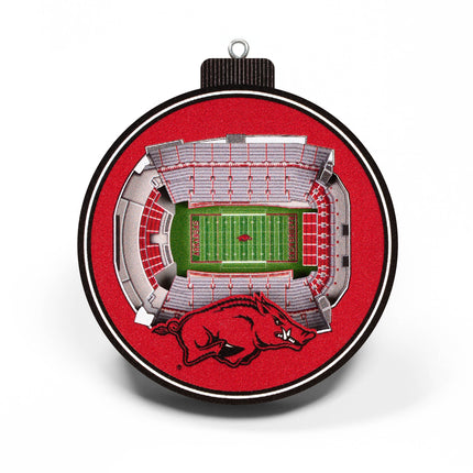 Arkansas Razorbacks 3D StadiumView Ornaments
