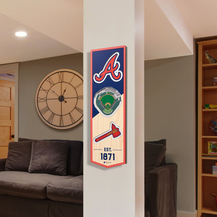 Atlanta Braves 3D Stadium 6x19 Banners