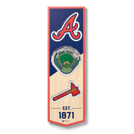 Atlanta Braves 3D Stadium 6x19 Banners