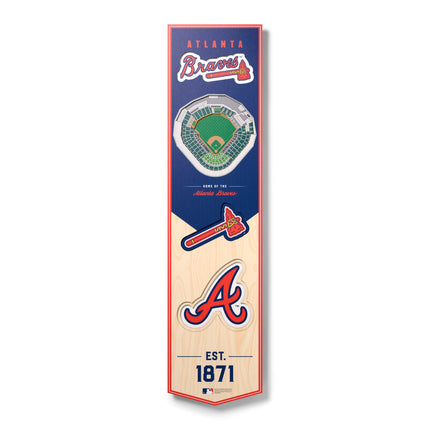 Atlanta Braves 8x32 3D Stadium Banner