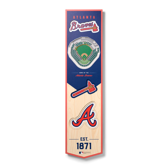 Atlanta Braves 8x32 3D Stadium Banner