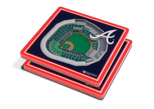 Atlanta Braves 3D Stadium View Coasters