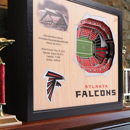 Atlanta Falcons 25 Layer Stadium Art