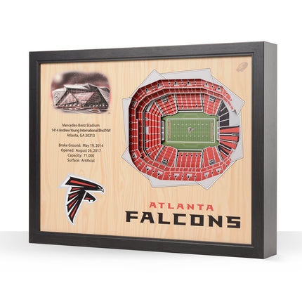 Atlanta Falcons 25 Layer Stadium Art