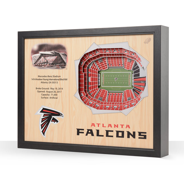 Atlanta Falcons 25 Layer Stadium Art