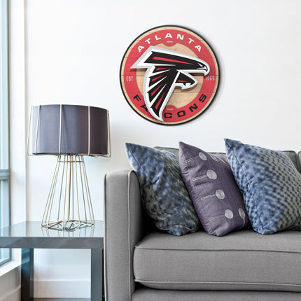 Atlanta Falcons 3DX Circle Backer Wall Art