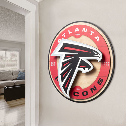 Atlanta Falcons 3DX Circle Backer Wall Art