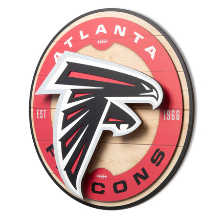 Atlanta Falcons 3DX Circle Backer Wall Art