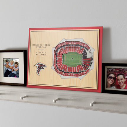 Atlanta Falcons 5-Layer 3D StadiumView Wall Art