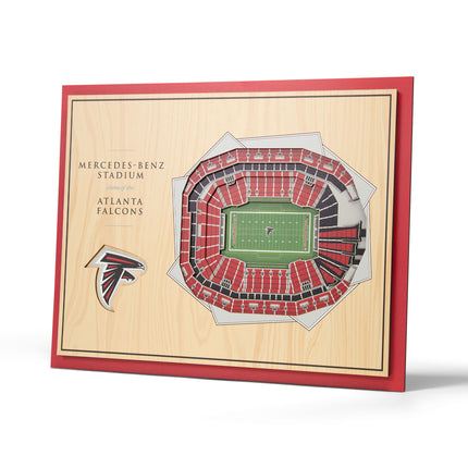 Atlanta Falcons 5-Layer 3D StadiumView Wall Art