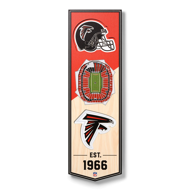 Atlanta Falcons 3D Stadium 6x19 Banners