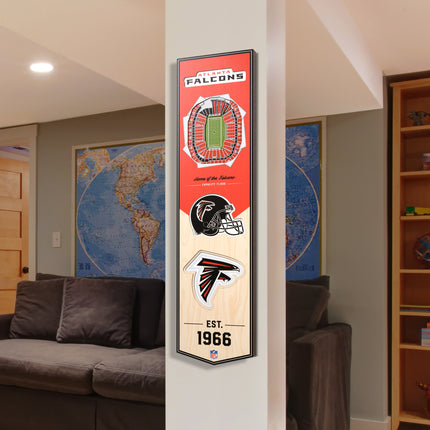 Atlanta Falcons 8x32 3D Stadium Banner
