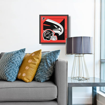 Atlanta Falcons 3D Logo Series Wall Art - 12x12