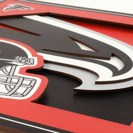 Atlanta Falcons 3D Logo Series Wall Art - 12x12