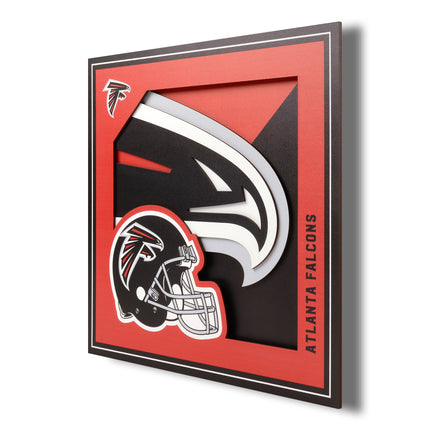 Atlanta Falcons 3D Logo Series Wall Art - 12x12