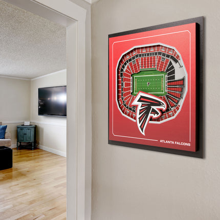 Atlanta Falcons 3D StadiumView Wall Art 12x12