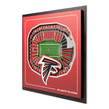 Atlanta Falcons 3D StadiumView Wall Art 12x12