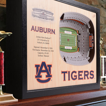 Auburn TIgers 25-Layer StadiumViews 3D Wall Art