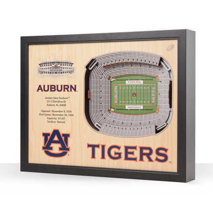 Auburn TIgers 25-Layer StadiumViews 3D Wall Art
