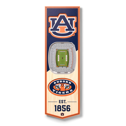 Auburn Tigers 3D Stadium 6x19 Banners