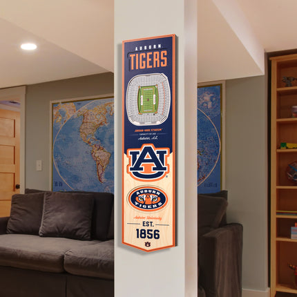Auburn Tigers 8x32 3D Stadium Banner