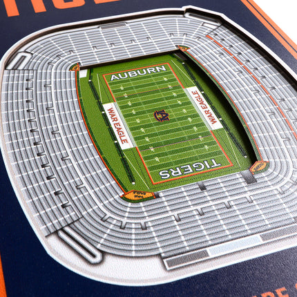 Auburn Tigers 8x32 3D Stadium Banner