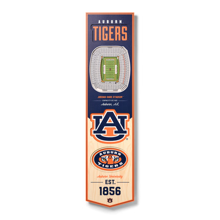 Auburn Tigers 8x32 3D Stadium Banner