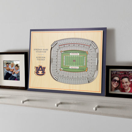 Auburn Tigers 5-Layer 3D StadiumView Wall Art