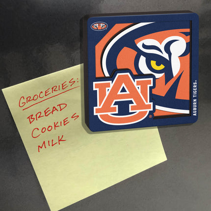 Auburn Tigers 3D Logo Series Magnet
