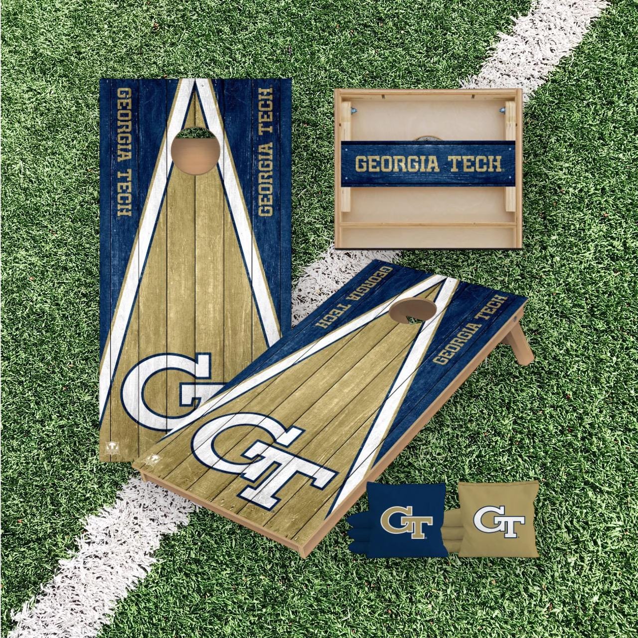 Georgia Tech Yellow Jacket Cornhole Boards 2x4 | Officially Licensed