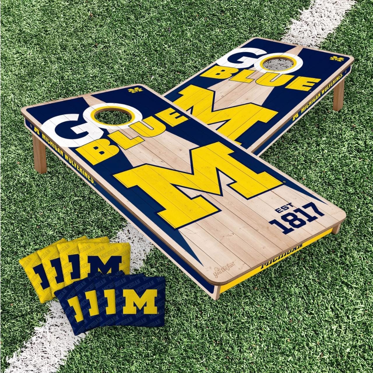 Michigan Wolverines Cornhole Boards 2x4 (Officially Licensed)