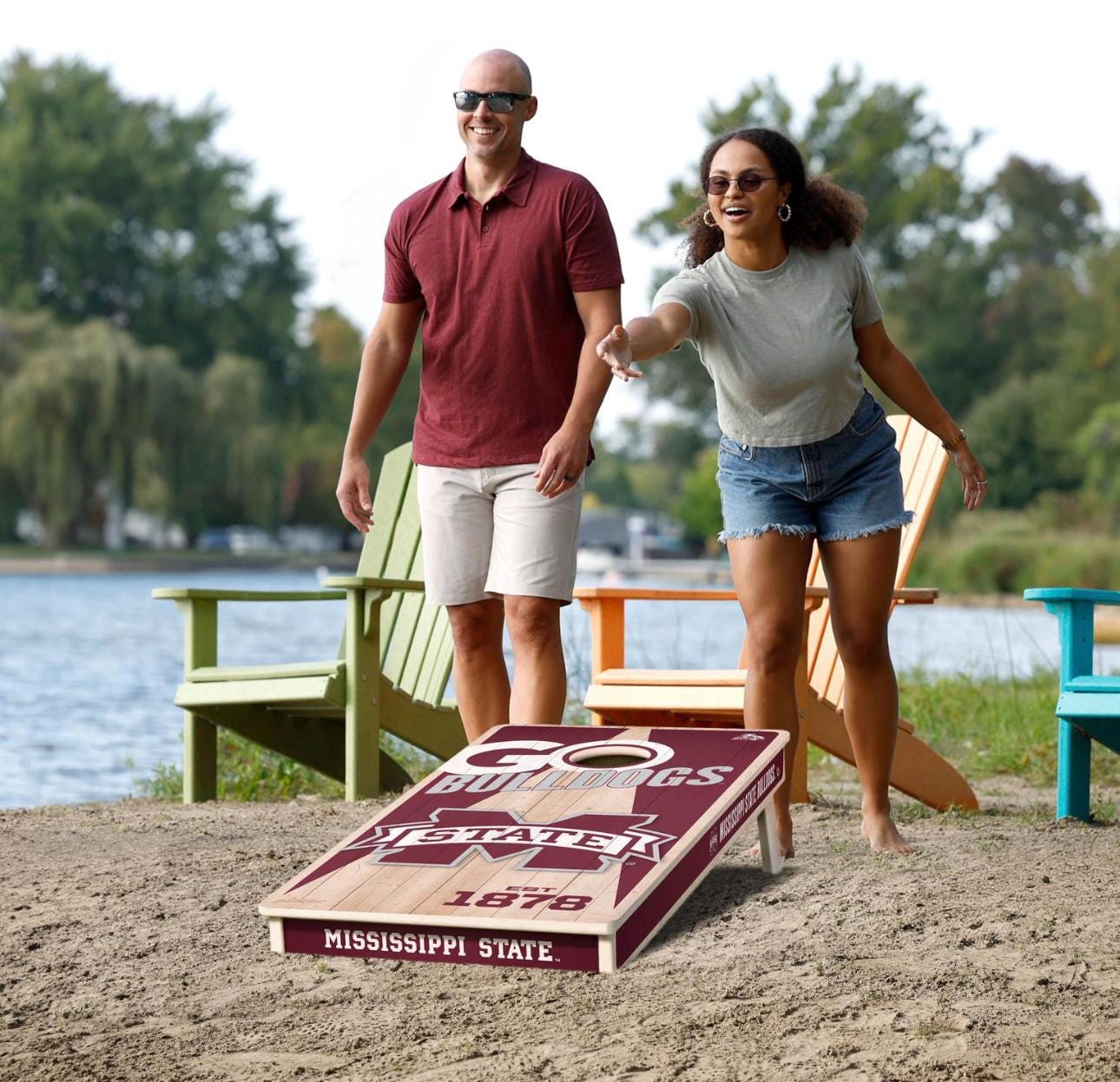 Mississippi State Bulldogs Cornhole Boards 2x4 (Officially Licensed)