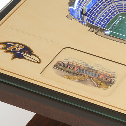 Baltimore Ravens 25 Layer Stadium View Lighted End Table