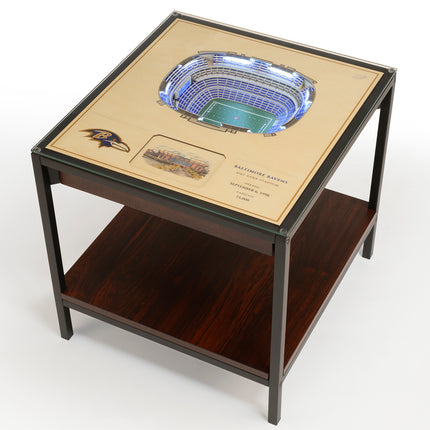 Baltimore Ravens 25 Layer Stadium View Lighted End Table