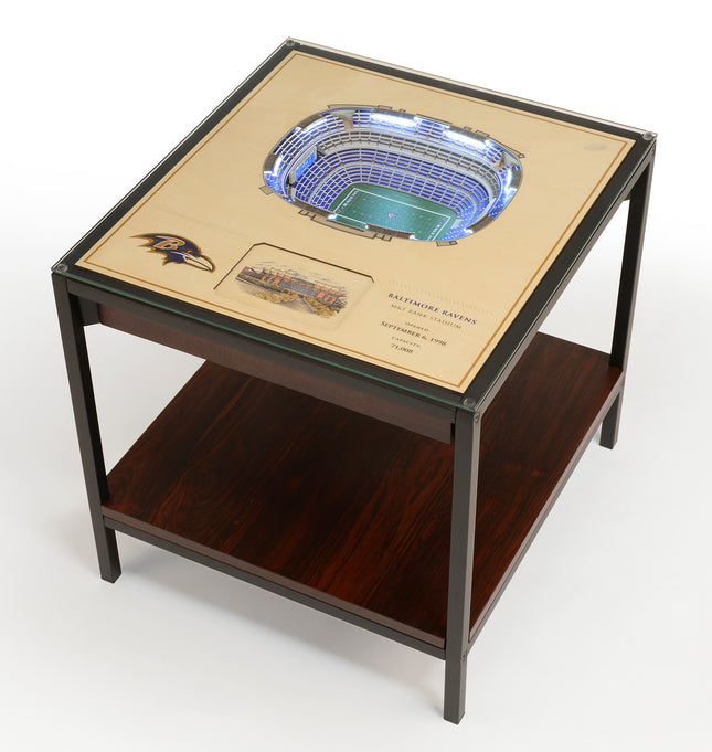 Baltimore Ravens 25 Layer Stadium View Lighted End Table