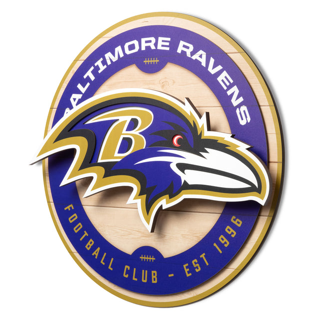Baltimore Ravens 3DX Circle Backer Wall Art