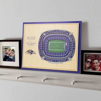 Baltimore Ravens 5-Layer 3D StadiumView Wall Art