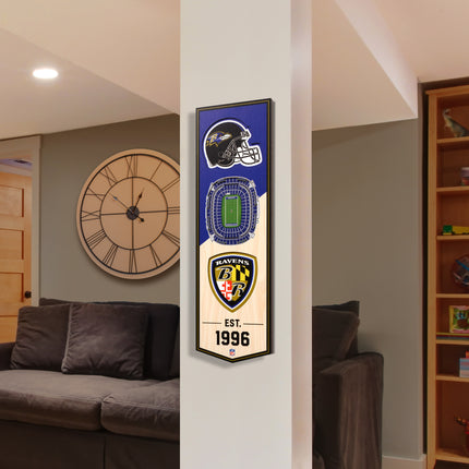 Baltimore Ravens 3D Stadium 6x19 Banners