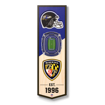 Baltimore Ravens 3D Stadium 6x19 Banners