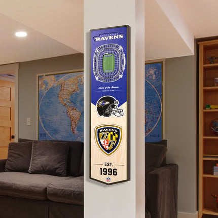 Baltimore Ravens 8x32 3D Stadium Banner