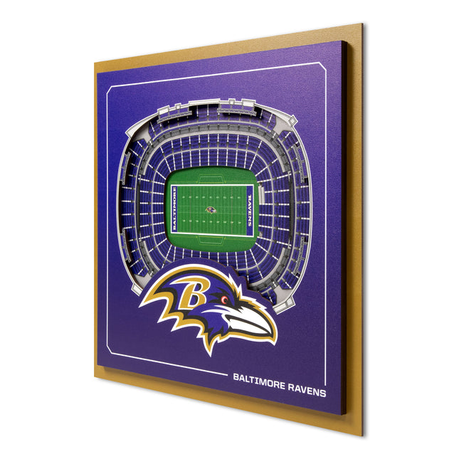 Baltimore Ravens 3D StadiumView Wall Art 12x12