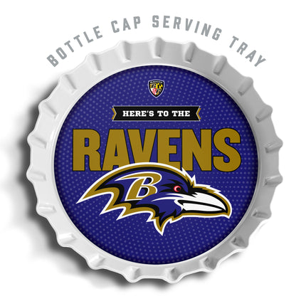 Baltimore Ravens Bottle Cap Serving Tray