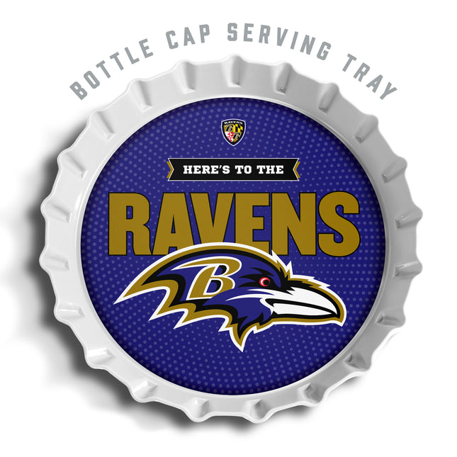 Baltimore Ravens Bottle Cap Serving Tray