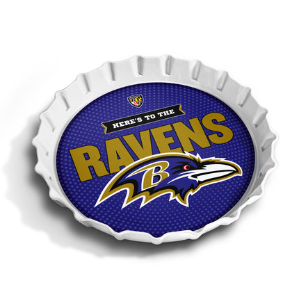 Baltimore Ravens Bottle Cap Serving Tray