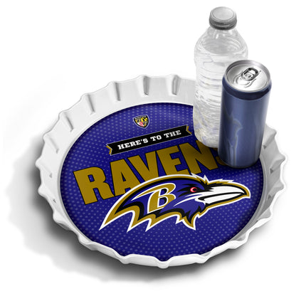 Baltimore Ravens Bottle Cap Serving Tray