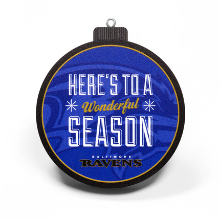 Baltimore Ravens 3D Logo Series Ornament