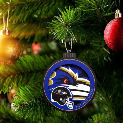 Baltimore Ravens 3D Logo Series Ornament