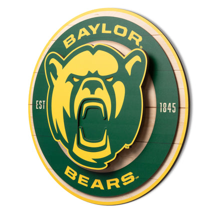 Baylor Bears 3DX Circle Backer Wall Art