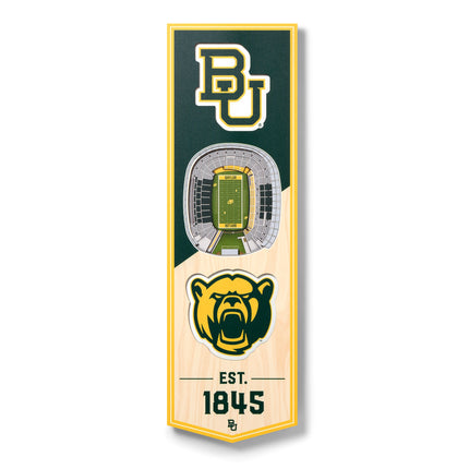 Baylor Bears 3D Stadium 6x19 Banners