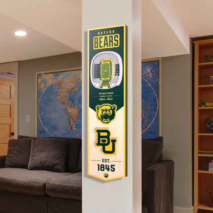 Baylor Bears 8x32 3D Stadium Banner